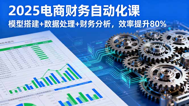 （16021期）2025电商财务自动化课，模型搭建+数据处理+财务分析，效率提升80%-云深网创社