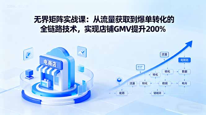（16104期）无界矩阵实战课：从流量获取到爆单转化的全链路技术，实现店铺GMV提升200%-云深网创社