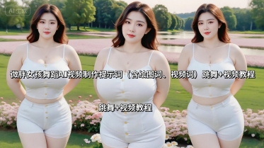 微胖女孩舞蹈AI视频制作提示词（含绘图词、视频词） 跳舞+视频教程-云深网创社