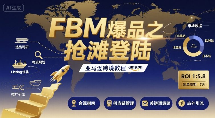 FBM爆品之抢滩登陆-亚马逊跨境教程-云深网创社