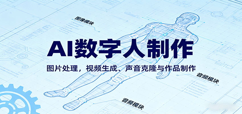AI永生数字人制作教程：图片处理，视频生成、声音克隆与作品制作-云深网创社