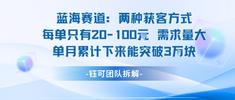 蓝海赛道：需求量大 单月累计下来能突破3W-云深网创社