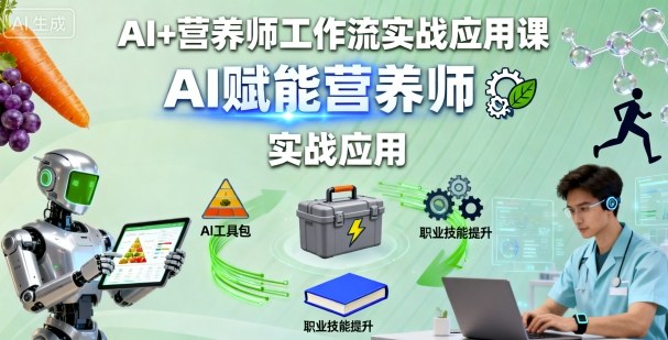 AI+营养师工作流实战应用课，AI赋能营养师-云深网创社