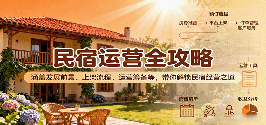 民宿运营全攻略：涵盖发展前景、上架流程、运营筹备等，带你解锁民宿经营之道-云深网创社