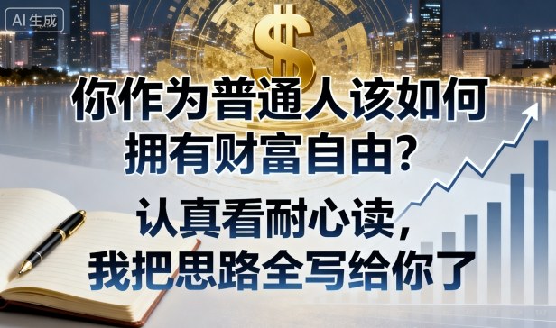 付费文章：你作为普通人该如何拥有财富自由？认真看耐心读，我把思路全写给你了-云深网创社