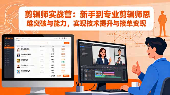 （16347期）剪辑师实战营：新手到专业剪辑师思维突破与能力，实现技术提升与接单变现-云深网创社