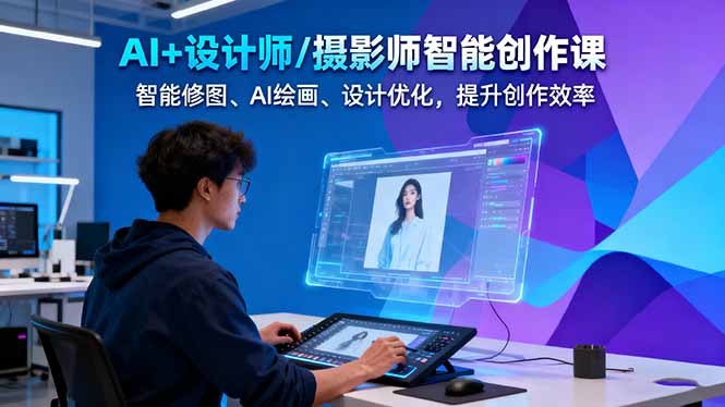（16398期）AI+设计师/摄影师智能创作课：智能修图、AI绘画、设计优化，提升创作效率-云深网创社