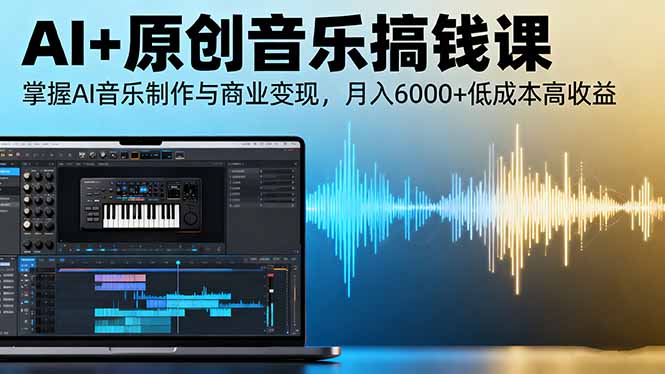 （16324期）AI+原创音乐搞钱课：掌握AI音乐制作与商业变现，月入6000+低成本高收益-云深网创社