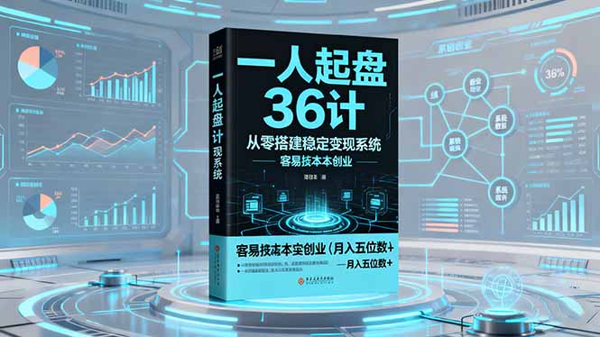 （16409期）一人起盘36计：从零搭建稳定变现系统，实现低成本创业，月入五位数+-云深网创社