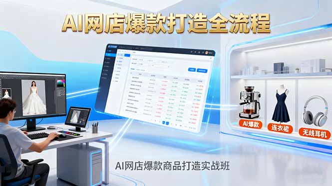 （16326期）AI网店爆款商品打造实战班：AI技术实现商品图智能处理，快速搭建AI网店-云深网创社