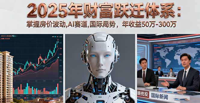 （16217期）2025年财富跃迁体系：掌握房价波动,AI赛道,国际局势，年收益50万-300万-云深网创社