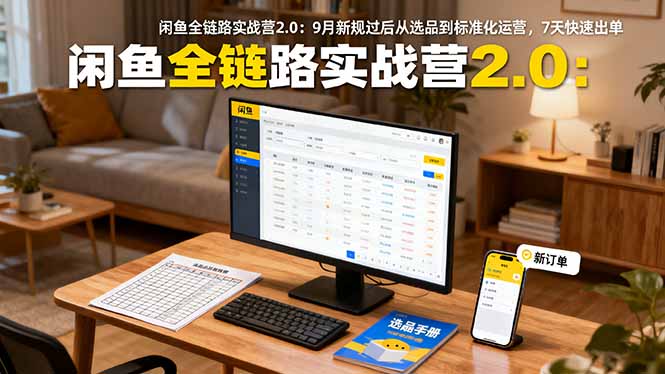 （16263期）闲鱼全链路实战营2.0：9月新规过后从选品到标准化运营，7天快速出单-云深网创社