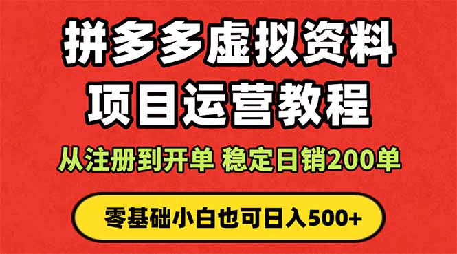 （16220期）拼多多开店运营课程： 蓝海变现玩法，轻松实现睡后收入 零基础小白也可...-云深网创社