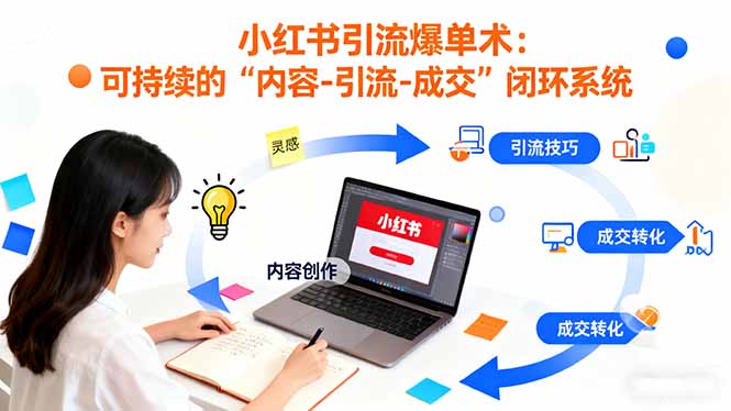 （16362期）小红书引流爆单术：构建一套低成本 可持续的“内容-引流-成交”闭环系统-云深网创社