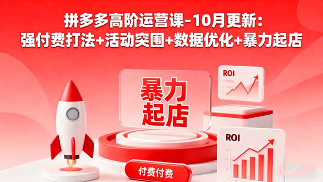 （16366期）拼多多高阶运营课-10月更新：强付费打法+活动突围+数据优化+暴力起店-云深网创社