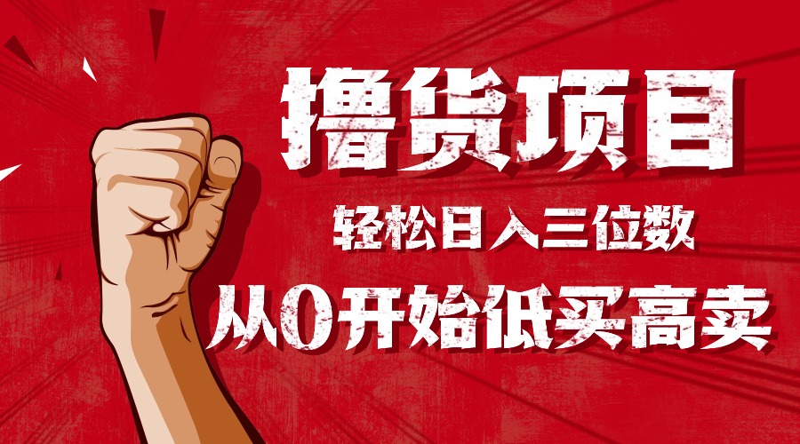 （16315期）手把手教你撸货，从0开始低买高卖，小白轻松实现日入三位数!!!-云深网创社