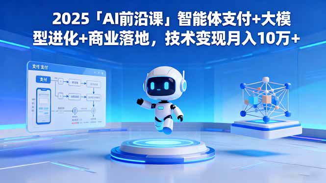 （16384期）2025「AI前沿课」智能体支付+大模型进化+商业落地，技术变现月入10万+-云深网创社
