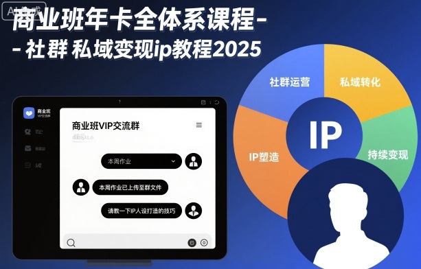 商业班年卡全体系课程-社群私域变现ip教程2025-云深网创社
