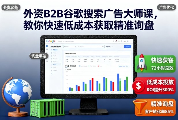 外资B2B谷歌搜索广告大师课，教你快速低成本获取精准询盘-云深网创社
