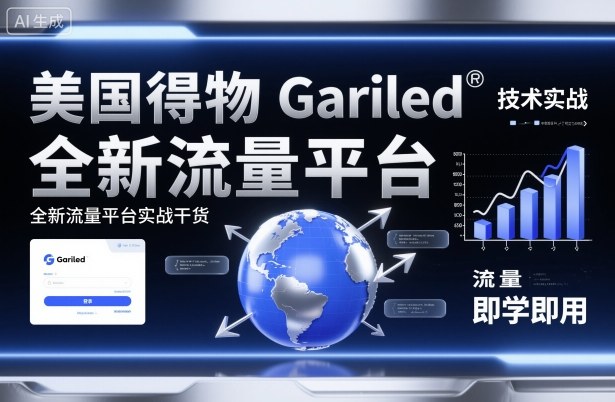 美国得物Gariled技术实战，全新流量平台​实战干货，即学即用-云深网创社