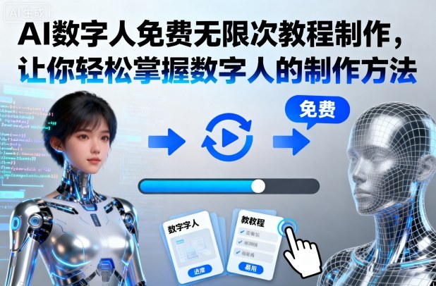 AI数字人免费无限次教程制作，让你轻松掌握数字人的制作方法-云深网创社