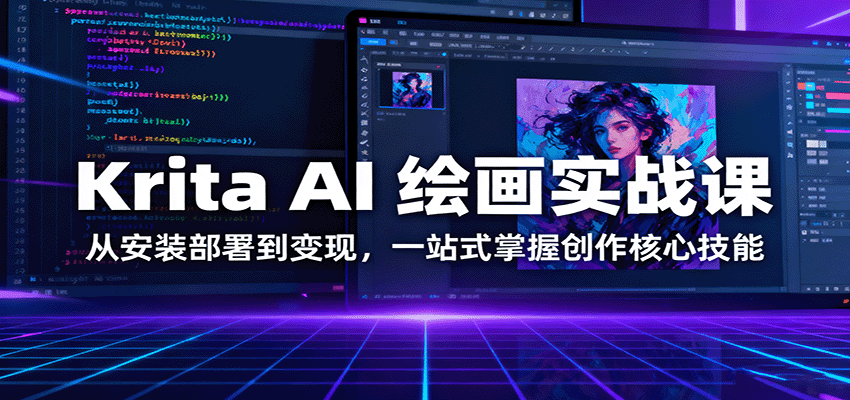Krita AI 绘画实战课：从安装部署到变现，一站式掌握创作核心技能-云深网创社