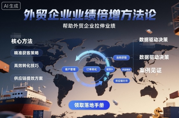 外贸企业业绩倍增方法论，帮助外贸企业拉伸业绩-云深网创社