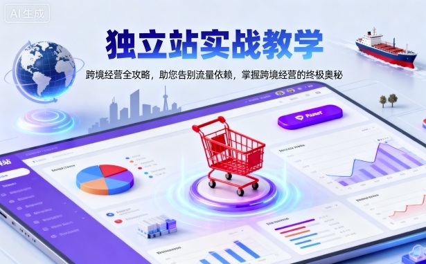 独立站实战教学，跨境经营全攻略，助您告别流量依赖，掌握跨境经营的终极奥-云深网创社