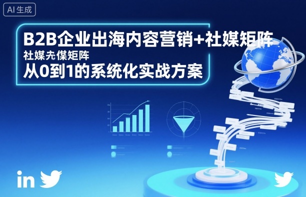 B2B企业出海内容营销+社媒矩阵，从0到1的系统化实战方案-云深网创社