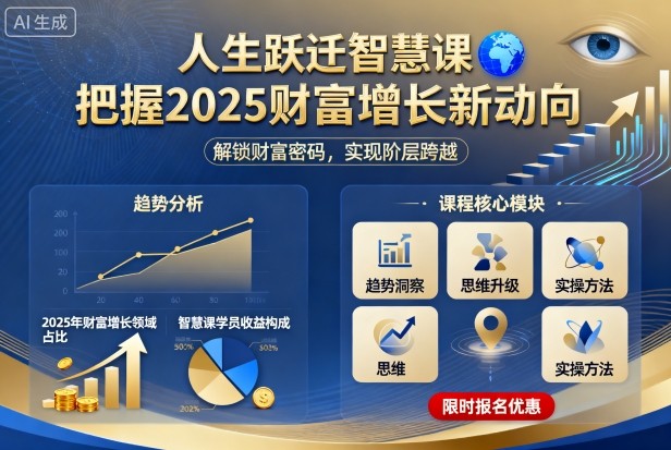 人生跃迁智慧课，把据2025财富增长新动向-云深网创社