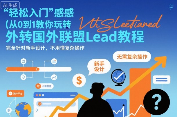 国外联盟賺美刀项目，从0到1教你玩转国外联盟Lead教程，纯新手可操作性100%-云深网创社