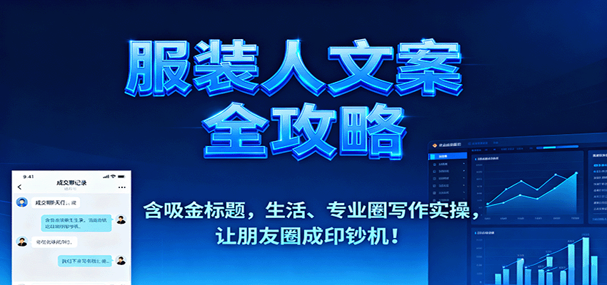 服装人文案全攻略，含吸金标题，生活、专业圈写作实操，让朋友圈成印钞机！-云深网创社