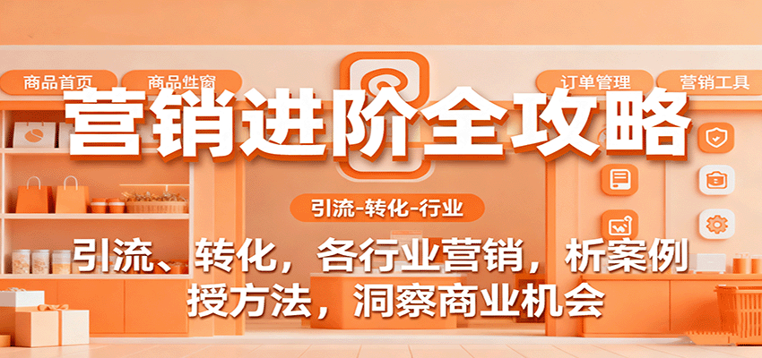 营销进阶全攻略，引流、转化，各行业营销，析案例，授方法，洞察商业机会-云深网创社