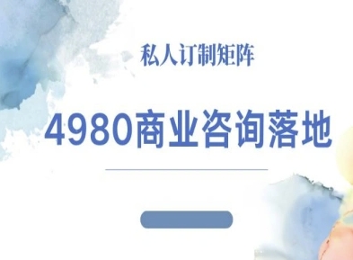 4980商业咨询师落地课程-ip运营高客单教程-云深网创社