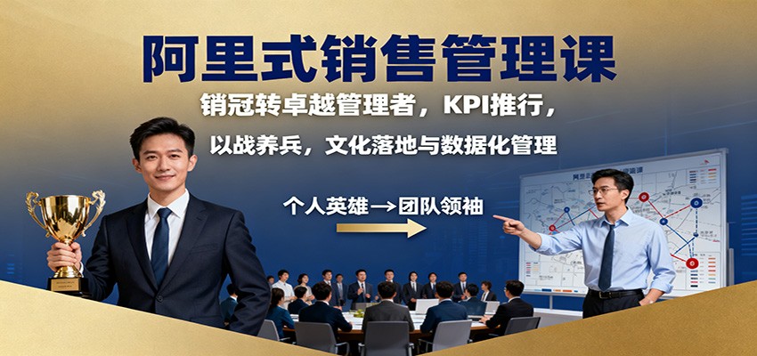 阿里式销售管理课：销冠转卓越管理者，KPI 推行，以战养兵，文化落地与数据化管理-云深网创社
