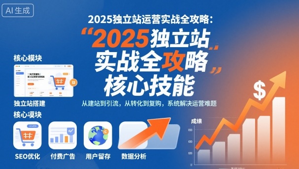 2025独立站运营实战全攻略，一站式掌握独立站运营核心技能-云深网创社