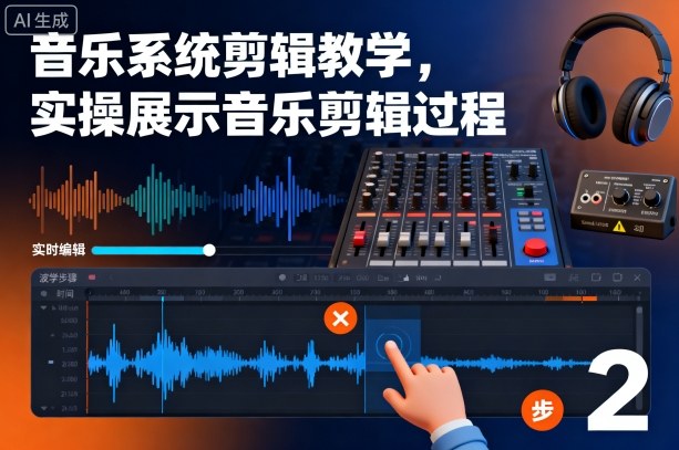音乐系统剪辑教学，实操展示音乐剪辑过程-云深网创社
