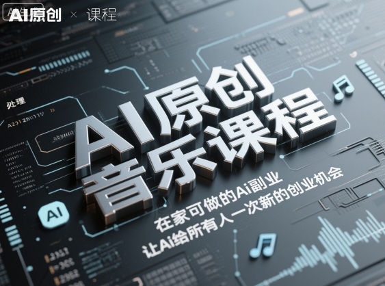 AI原创音乐课程，在家可做的Ai副业，让Ai给所有人一次新的创业机会-云深网创社