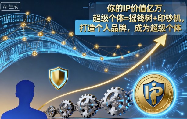 你的IP价值亿万，超级个体=摇钱树+印钞机，打造个人品牌，成为超级个体-云深网创社