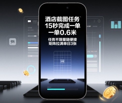 酒店截图任务，15秒完成一单，一单0.6米，任务不限量随便接，矩阵拉满单日3张【揭秘】-云深网创社