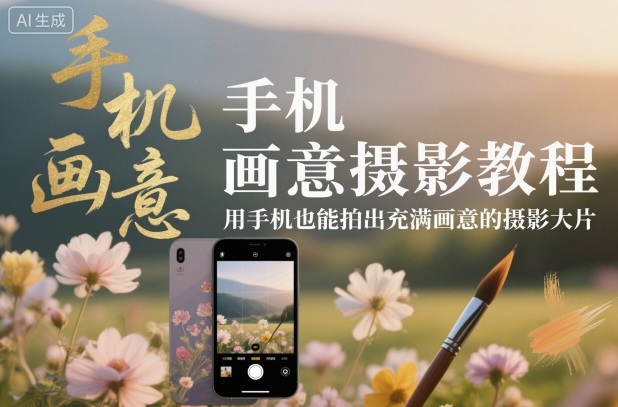 手机画意摄影教程，用手机也能拍出充满画意的摄影大片-云深网创社