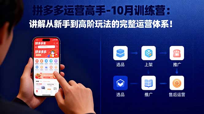 （16448期）拼多多运营高手-10月训练营：讲解从新手到高阶玩法的完整运营体系！-云深网创社
