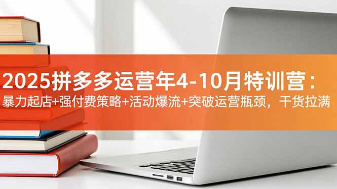 （16642期）2025拼多多运营年4-10月特训营：暴力起店+强付费策略+活动爆流+突破运营瓶颈，干货拉满-云深网创社