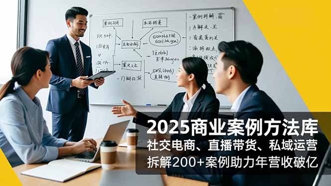（16713期）2025商业案例方法库，社交电商、直播带货、私域运营，拆解200+案例助力年营收破亿-云深网创社