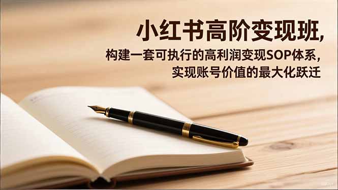 （16633期）小红书高阶变现班，构建一套可执行的高利润变现SOP体系，实现账号价值的最大化跃迁-云深网创社