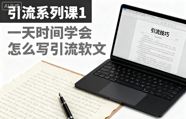 引流系列课1，一天时间学会怎么写引流软文-云深网创社