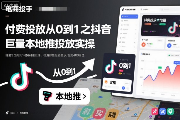 付费投放从0到1之抖音巨量本地推投放实操-云深网创社