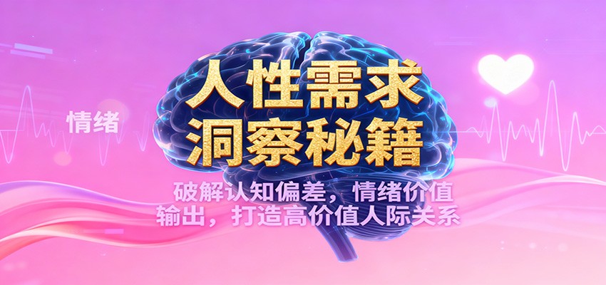 人性需求洞察秘籍，破解认知偏差，情绪价值输出，打造高价值人际关系-云深网创社