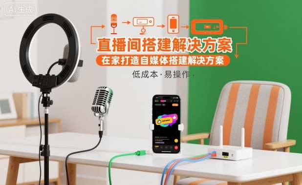 直播间搭建解决方案，在家打造自媒体搭建解决方案-云深网创社