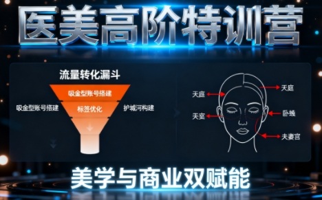 0-1000W医美高阶特训营课程，美学与商业双赋能-云深网创社